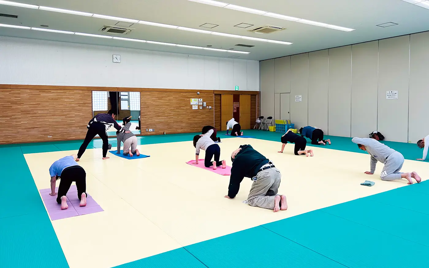 貯筋体操プログラムの実際の60分間の流れ