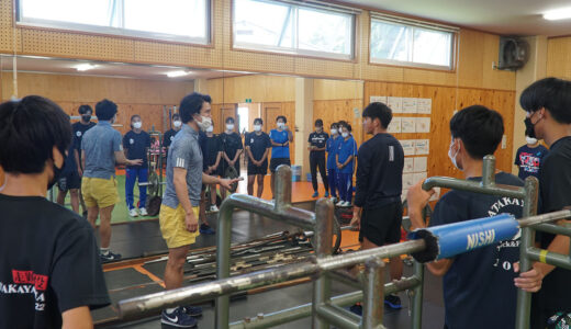 陸上競技選手向けウエイトトレーニングセミナー開催【岐阜県立斐太高校】（2022年8月5日）
