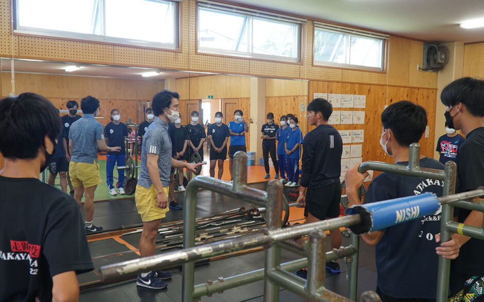 陸上競技選手向けウエイトトレーニングセミナー開催【岐阜県立斐太高校】（2022年8月5日）